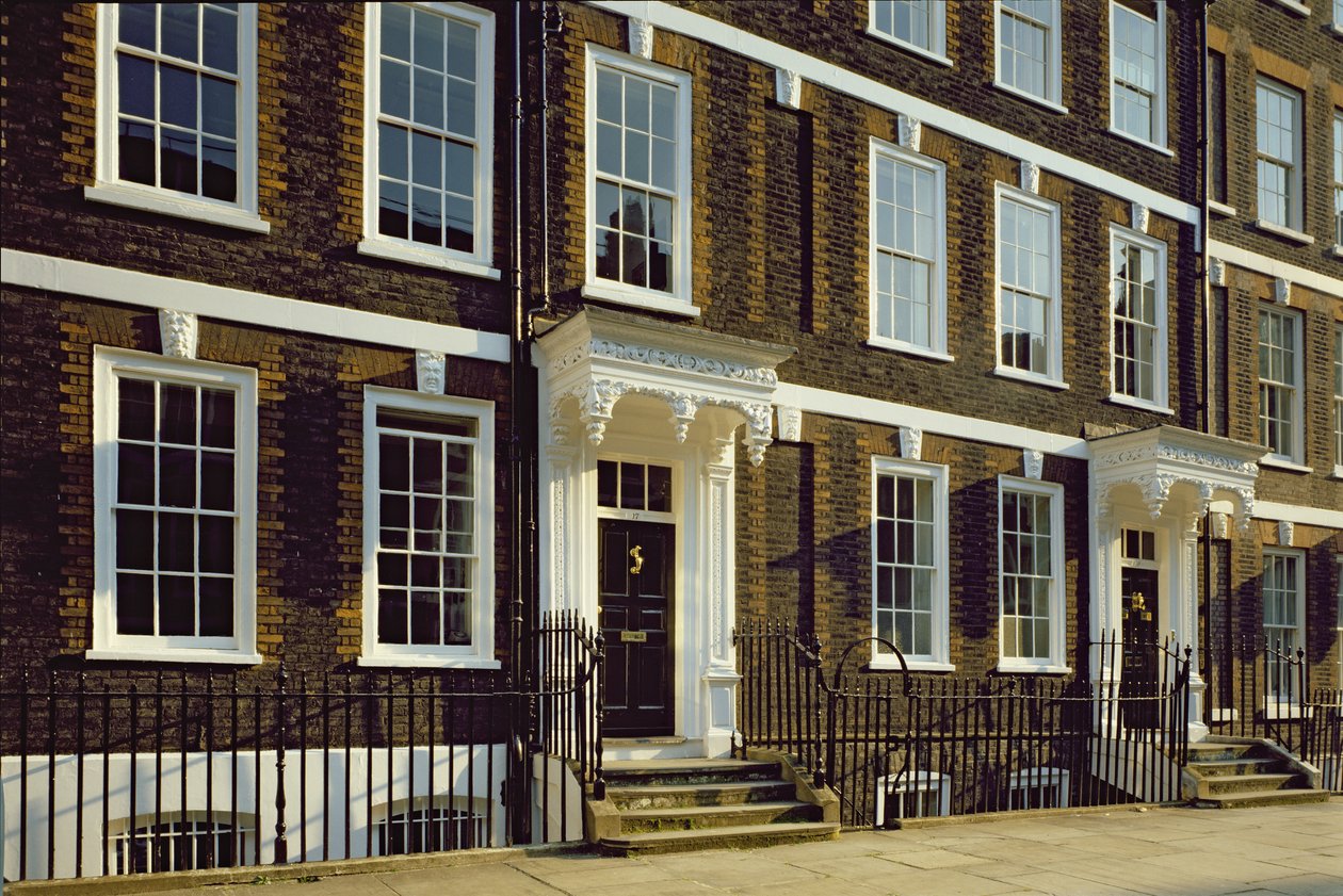 Twee huizen in Queen Annes Gate, Westminster, Londen door Unbekannt Unbekannt