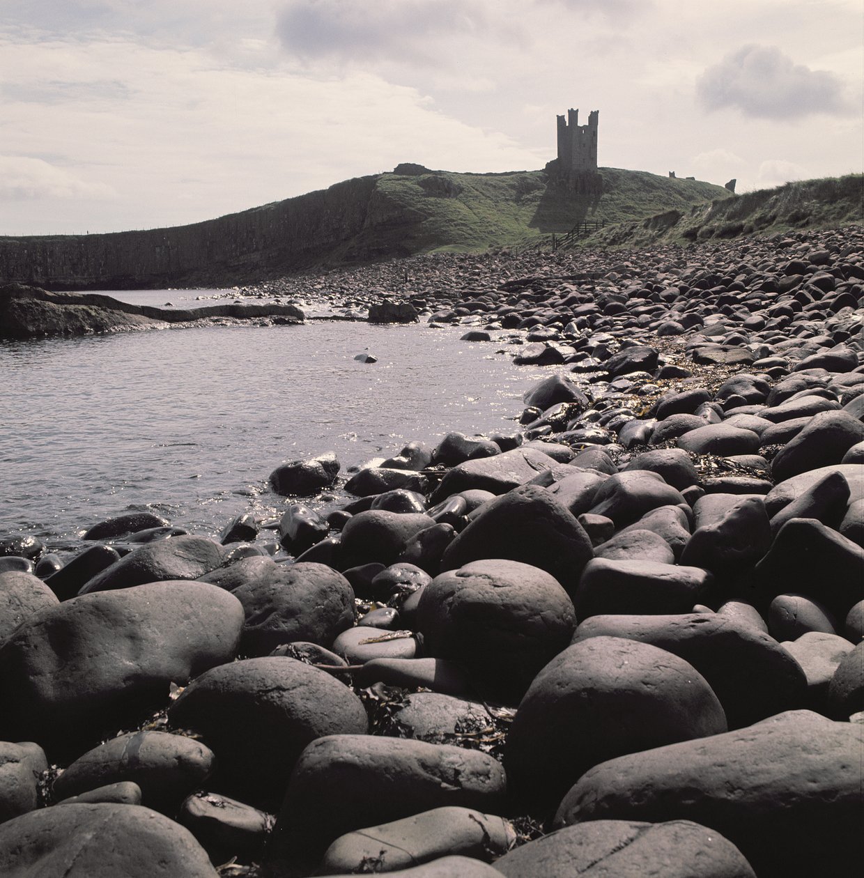 Uitzicht op Dunstanburgh Castle, Northumberland door Unbekannt Unbekannt