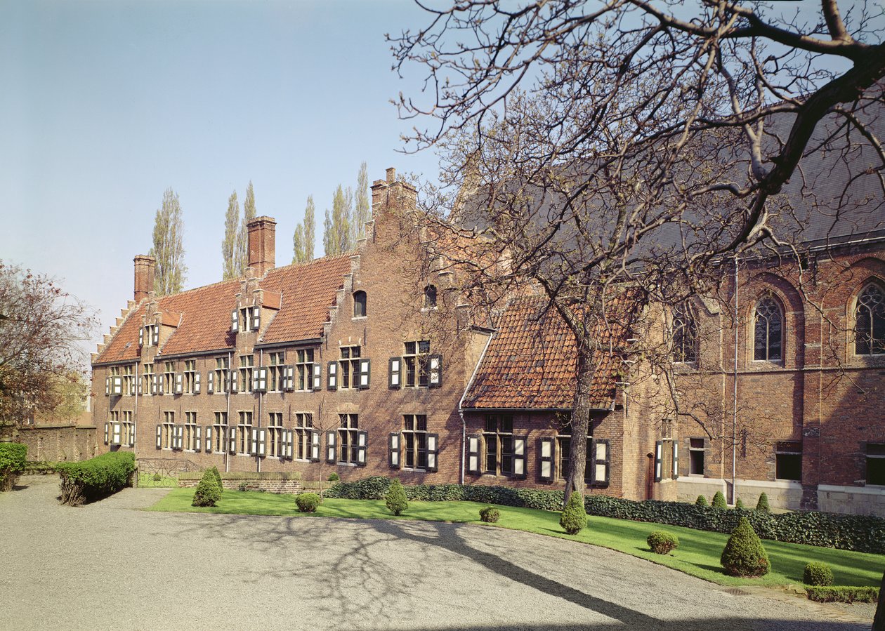 Uitzicht op het huis van de abdis door Unbekannt Unbekannt