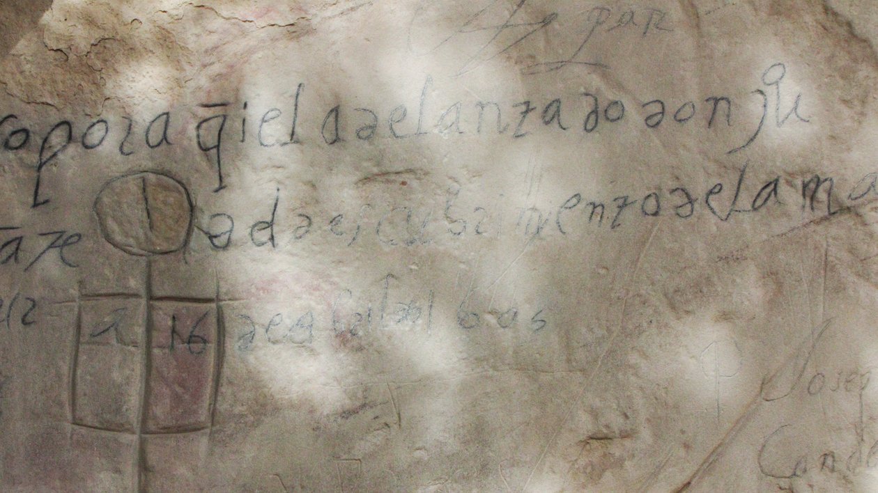 Inscripties aan de rotswand, Don Juan de Onate El Morro National Monument, New Mexico, 1605 door Unbekannt Unbekannt