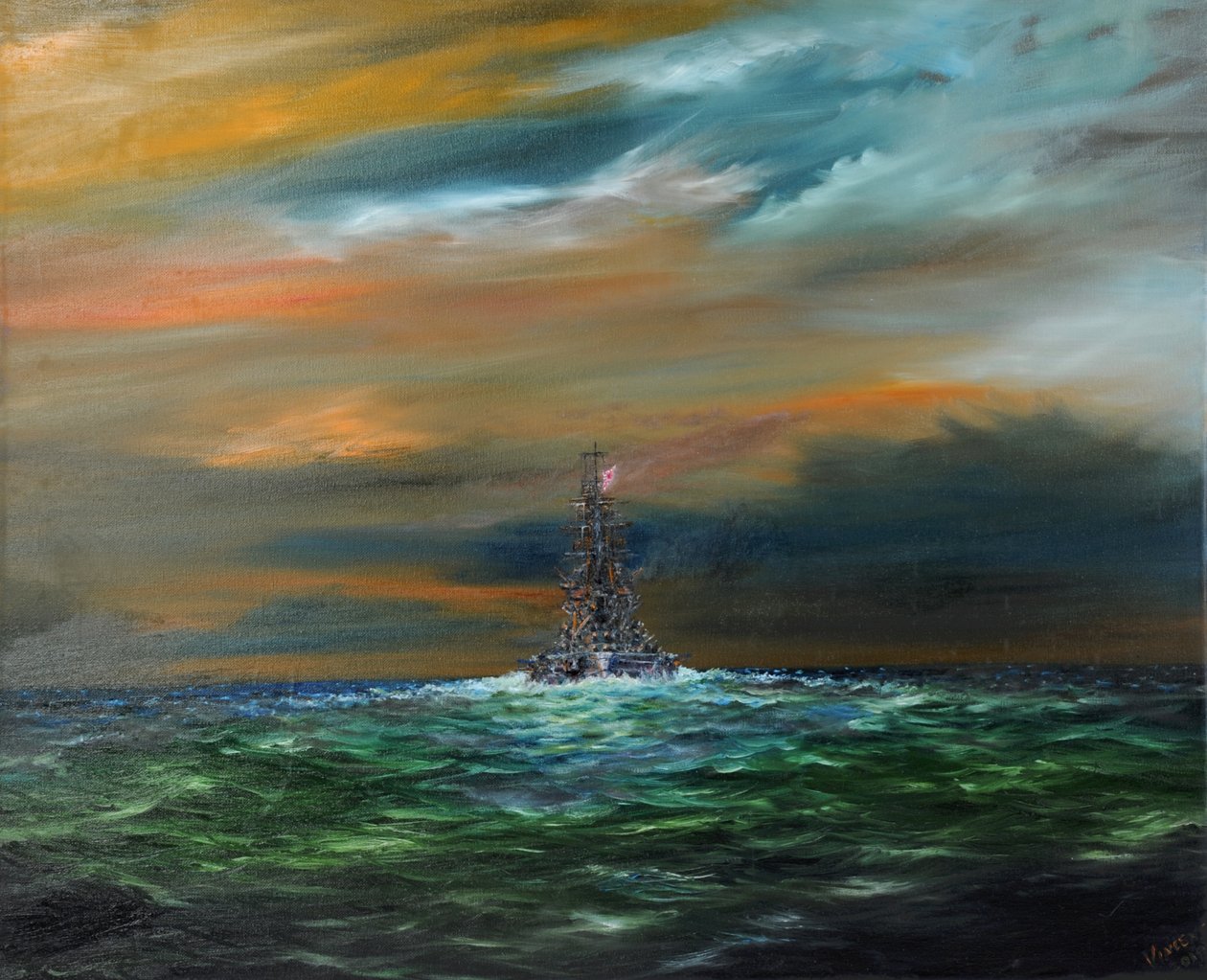 IJN Yamashiro op weg naar de 7e vloot van de VS, 24 oktober 1944, 2018 door Unbekannt Unbekannt