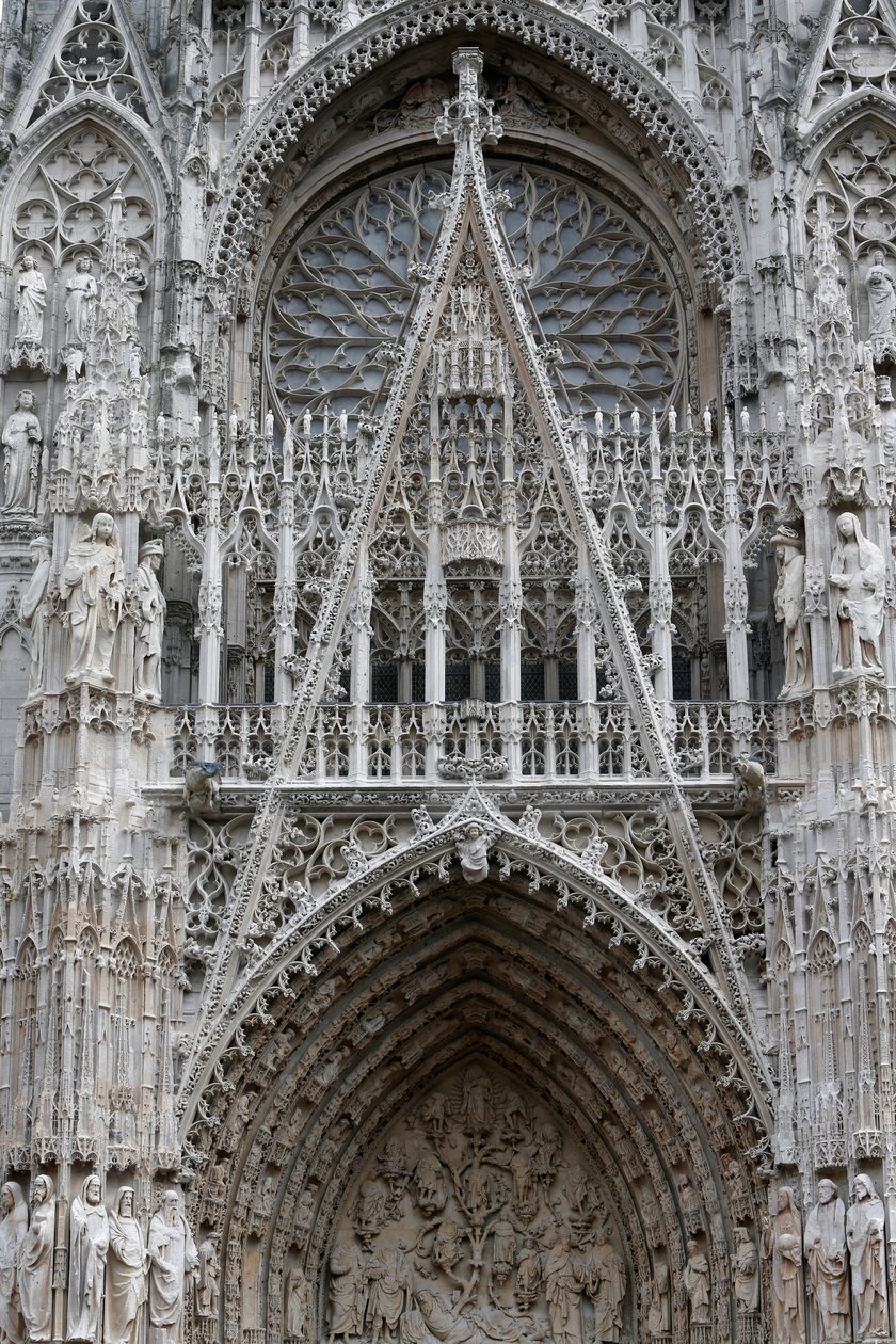 Notre-Dame kathedraal, Rouen, Frankrijk, (detail) door Unbekannt Unbekannt