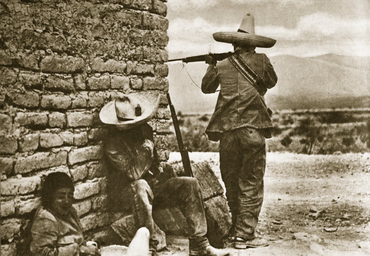 Opstandige sluipschutters vallen de Stad Juarez aan, 10 mei 1911 door Unbekannt Unbekannt