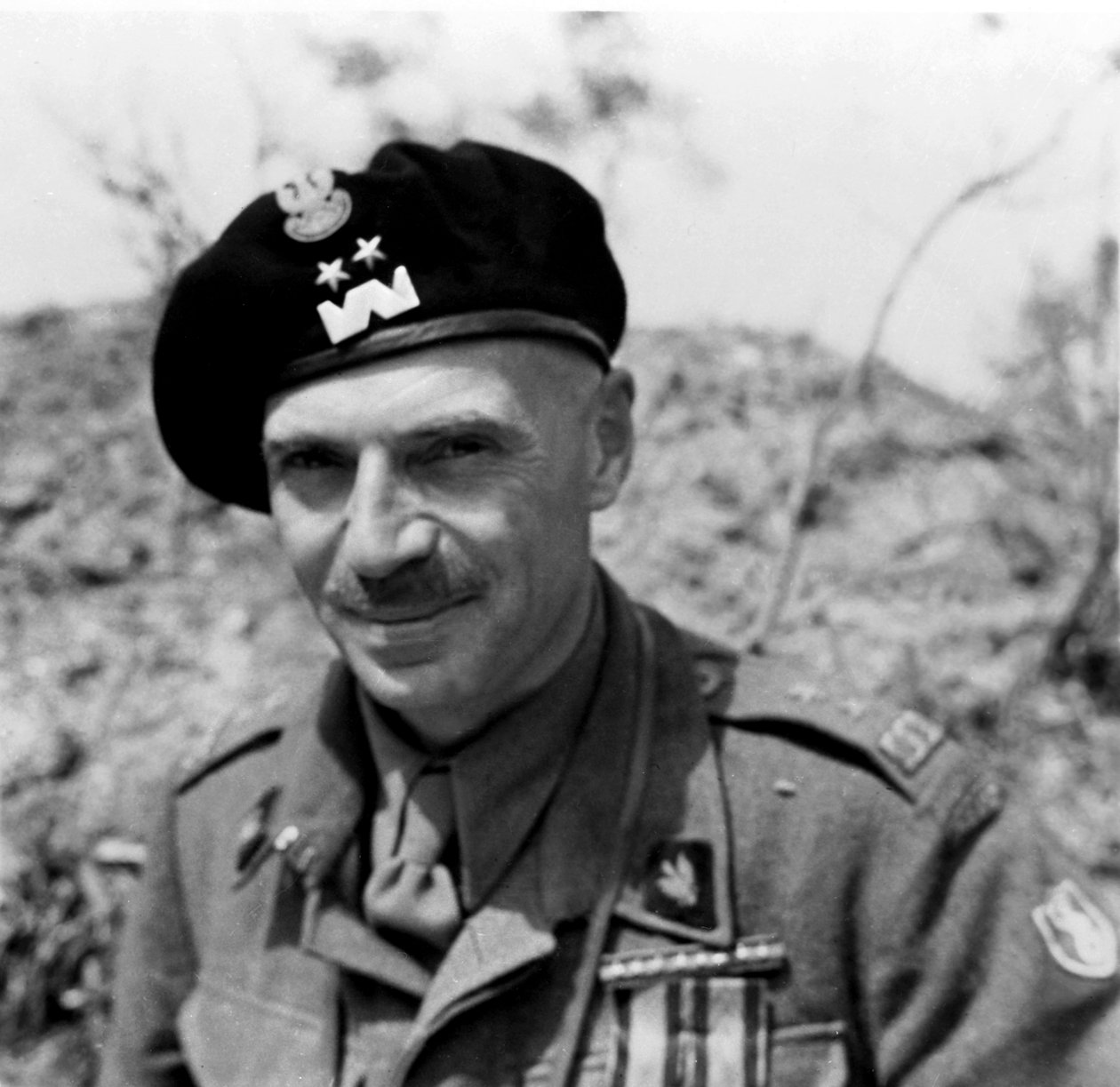 De Slag om Cassino: Generaal Wladyslaw Anders, april 1944 door Unbekannt Unbekannt