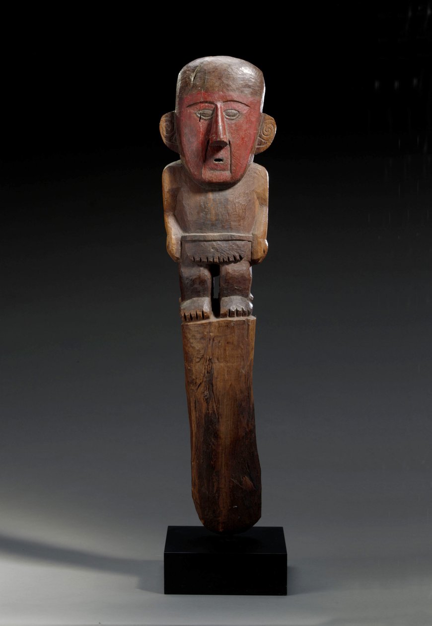 Een Chimu houten figuurmarkering, c.1100-1400 door Unbekannt