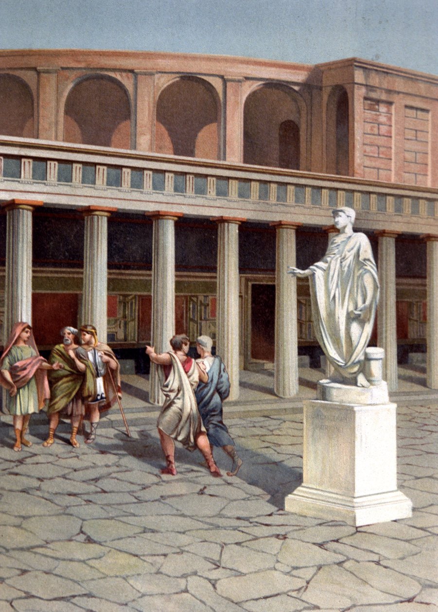 Een straat in Pompeii door Unbekannter Künstler