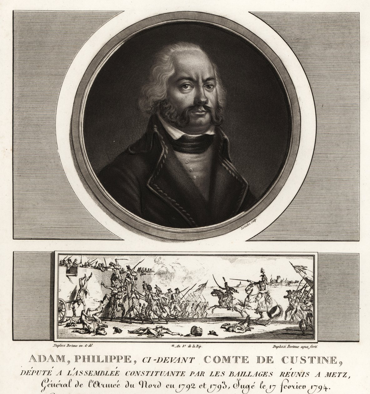 Adam Philippe, Graaf de Custine, Franse revolutionaire generaal, geëxecuteerd voor verraad 1793 door Unbekannt