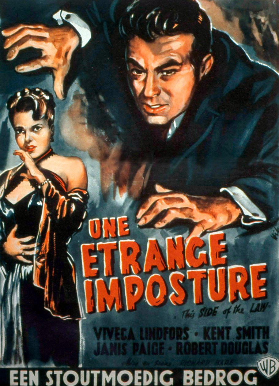 Affiche van de film Ce côté de la loi van Richard Bare met Viveca Lindfors en Kent Smith 1950 door Unbekannt