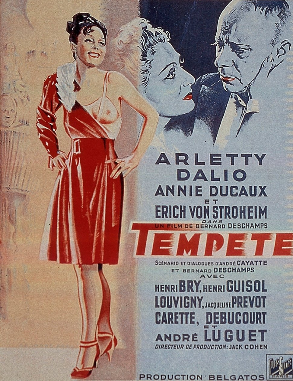 Affiche van de film Tempête met Arletty 1940 door Unbekannt