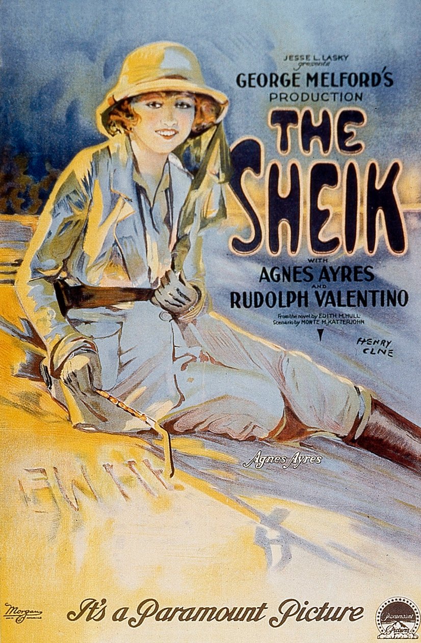 Poster van de film The Sheik met Agnes Ayres 1921 door Unbekannt