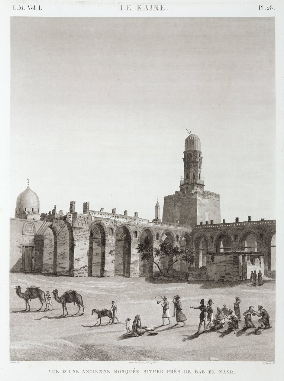 Een oude moskee bij Bab el-Nasr, Caïro, Egypte, ca. 1798 door Unbekannt