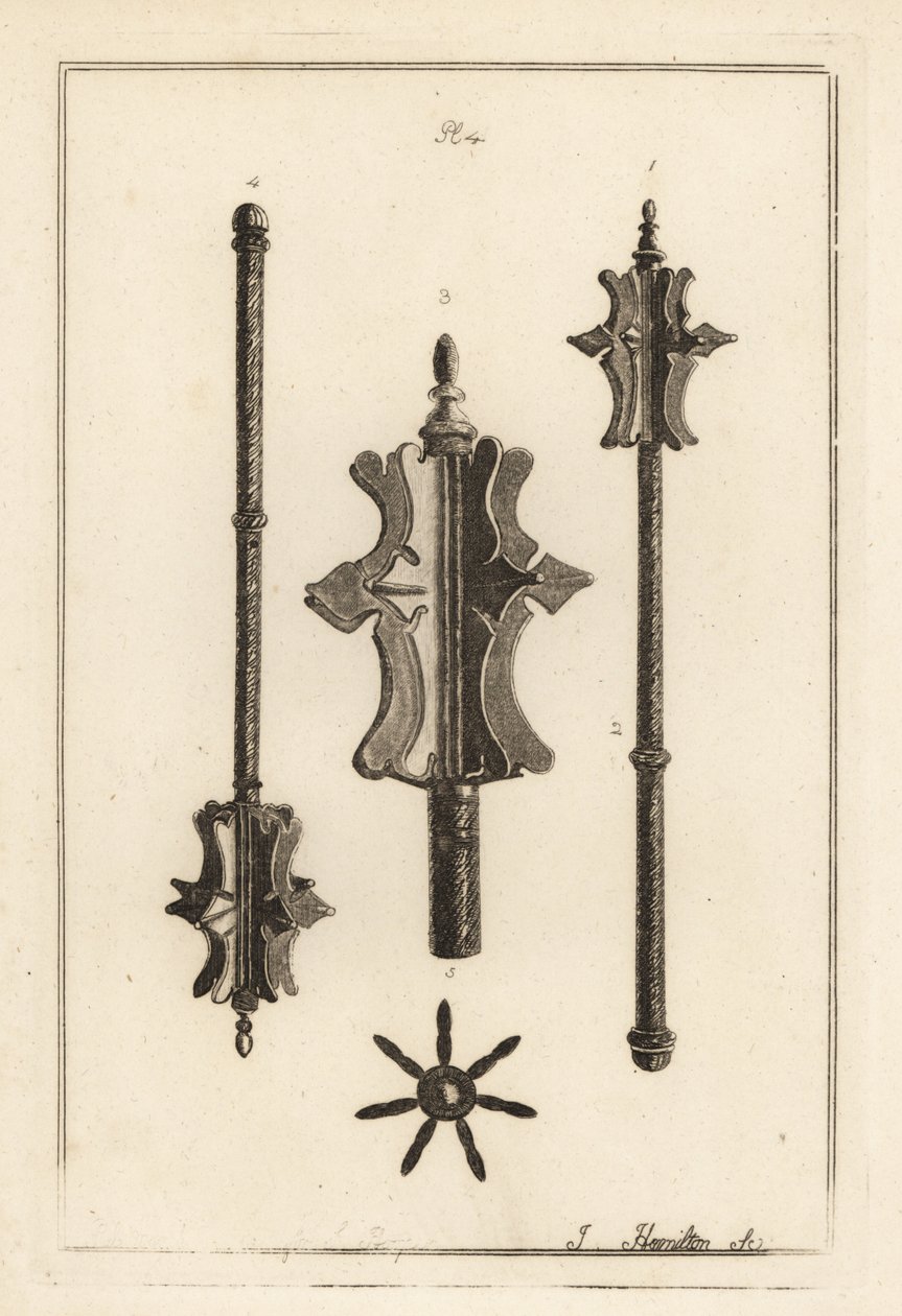 Oude ijzeren knots in de collectie van Gustavus Brander door Unbekannt
