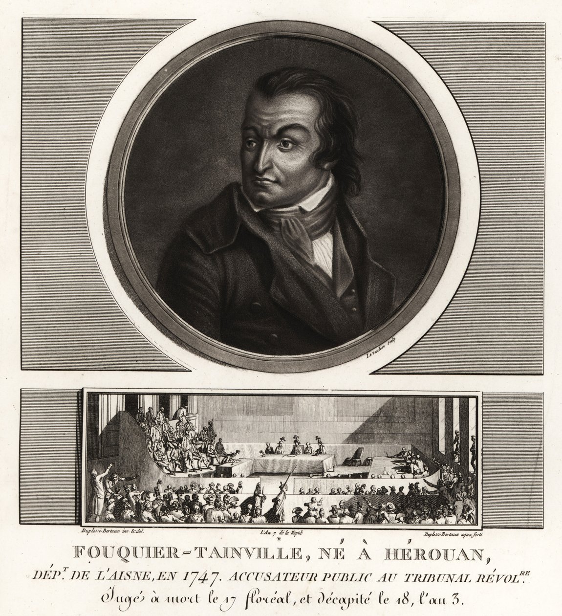 Antoine Quentin Fouquier-Tainville, Openbaar Aanklager, Revolutionair Tribunaal, onthoofd 1795 door Unbekannt