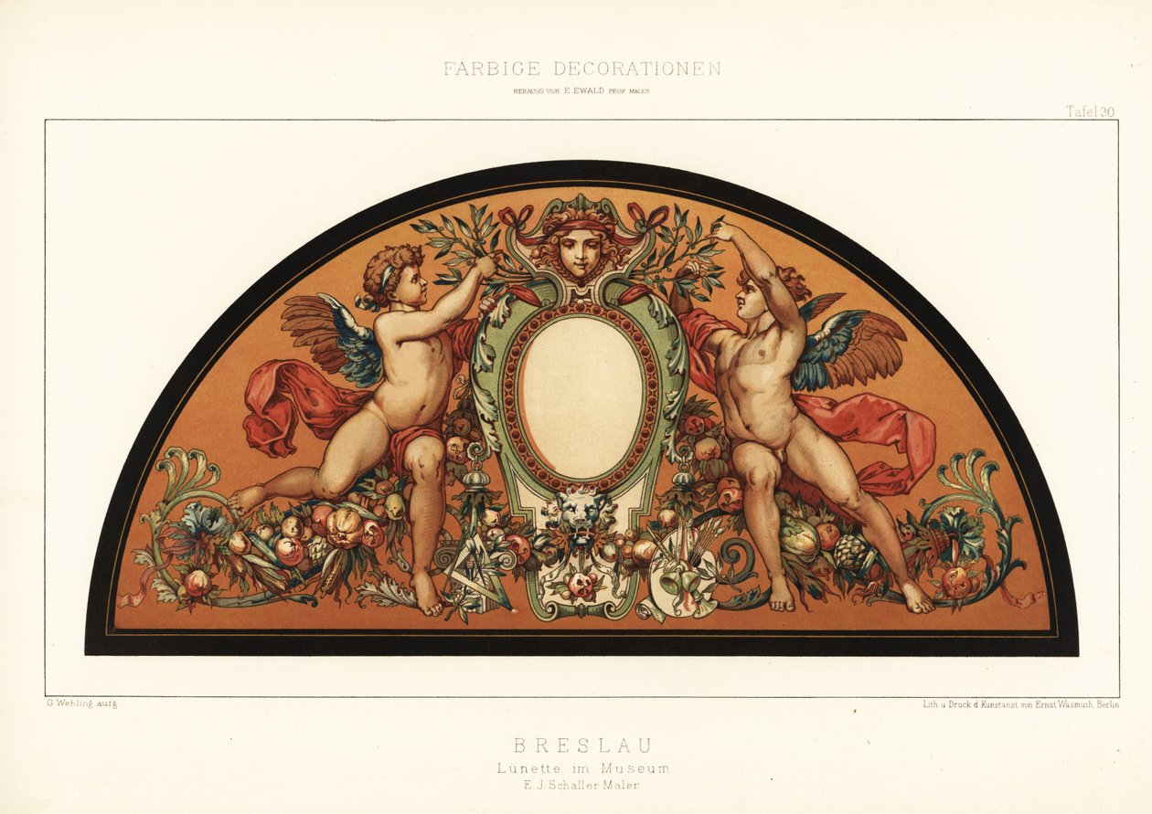 Art nouveau scherm in Wroclaw Museum, Polen door Unbekannter Künstler