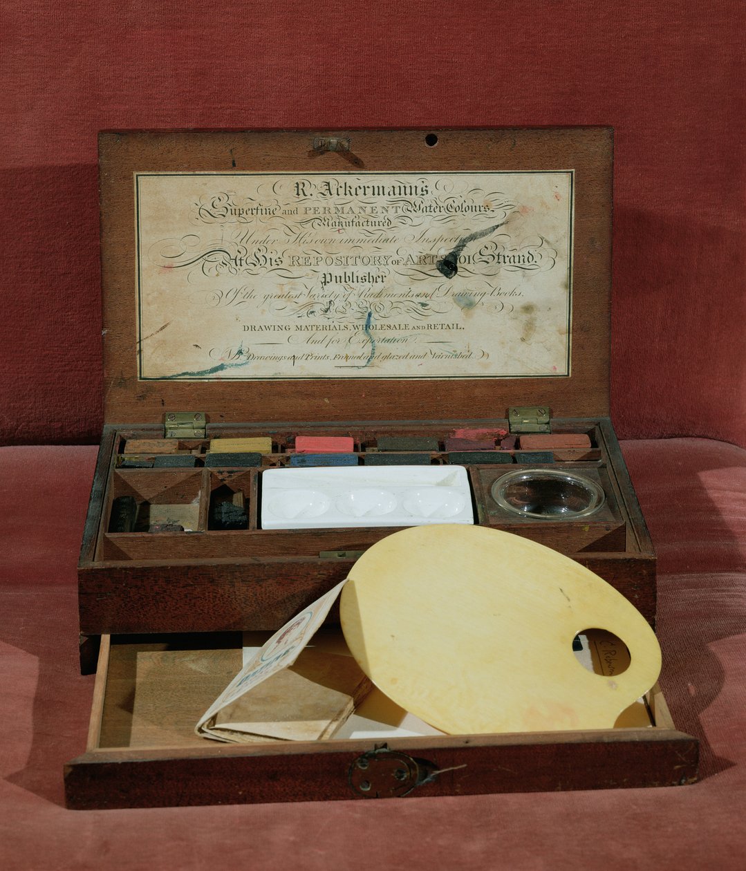 Aquarelverfdoos van de kunstenaar gemaakt door R. Ackermann, c.1820 door Unbekannt