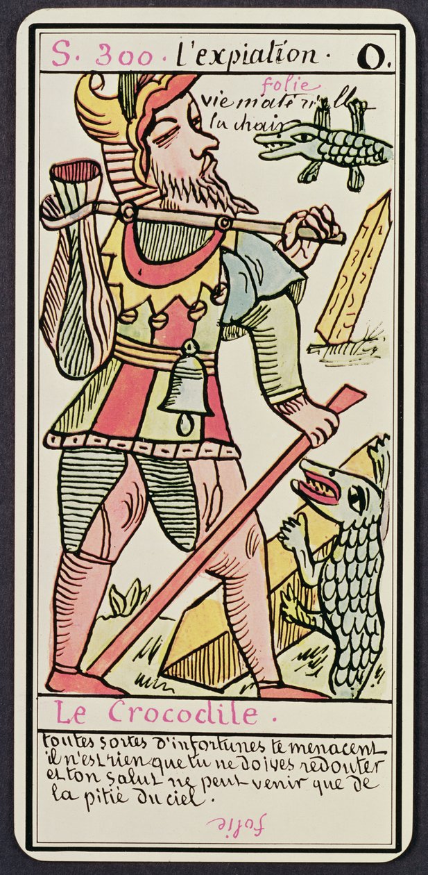 Boetedoening, tarotkaart, Frans door Unbekannt