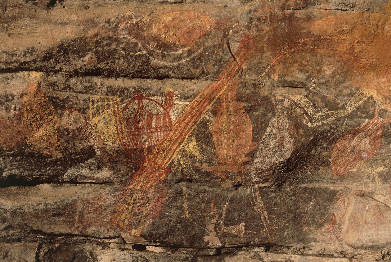 Aboriginal rotsschilderingen door Benjamin Baud