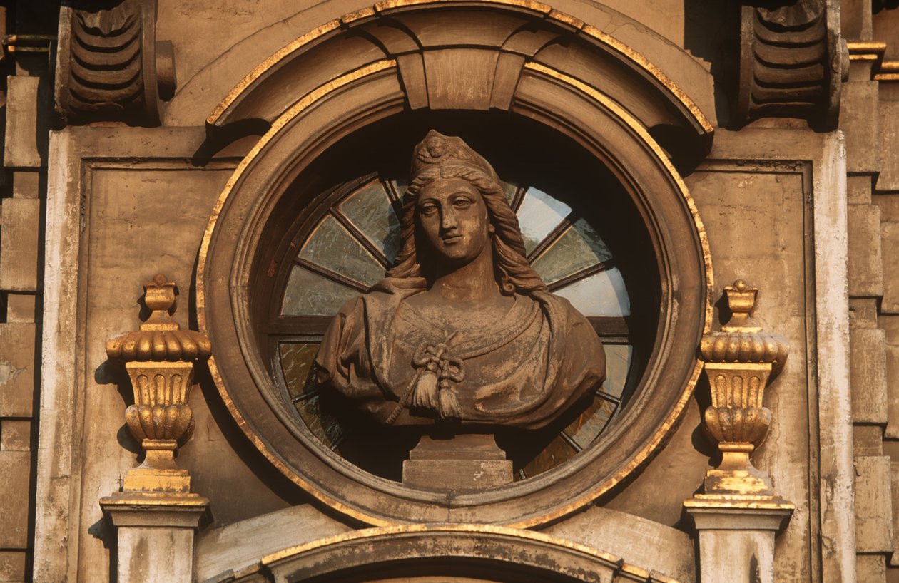 België, Brussel, Grote Markt, decoratief detail door William Jennys