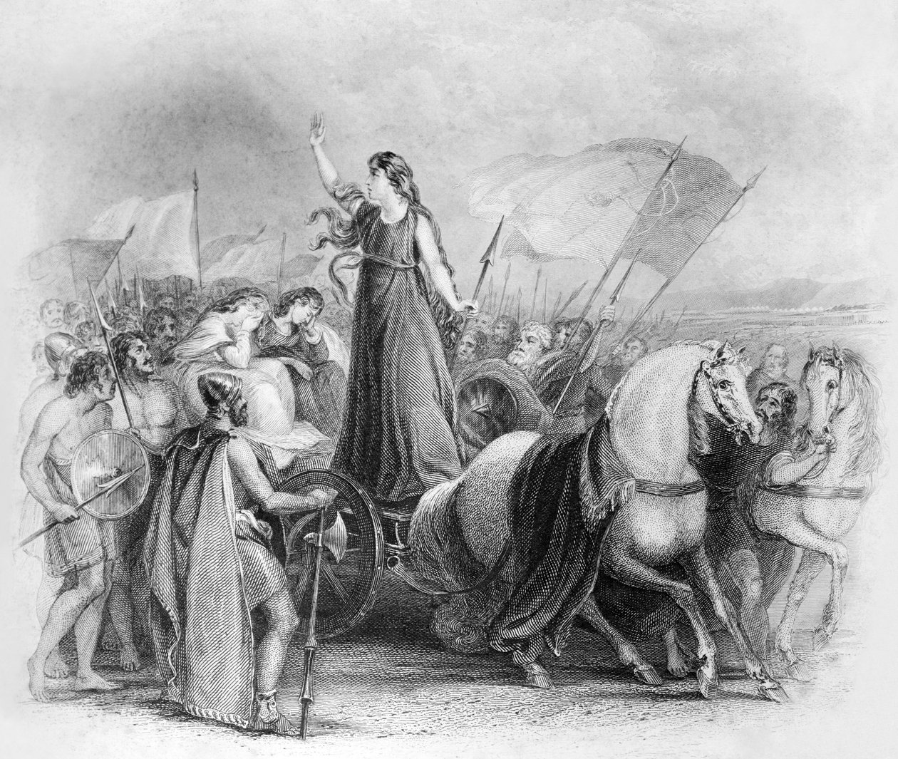 Boudica / Boadicea door Unbekannter Künstler