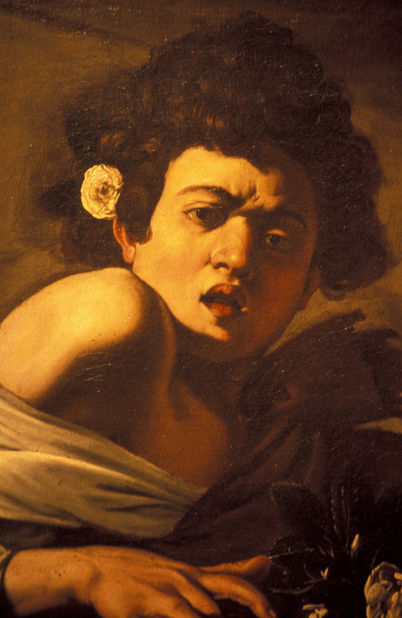 Jongen gebeten door een hagedis (detail) door Unbekannt