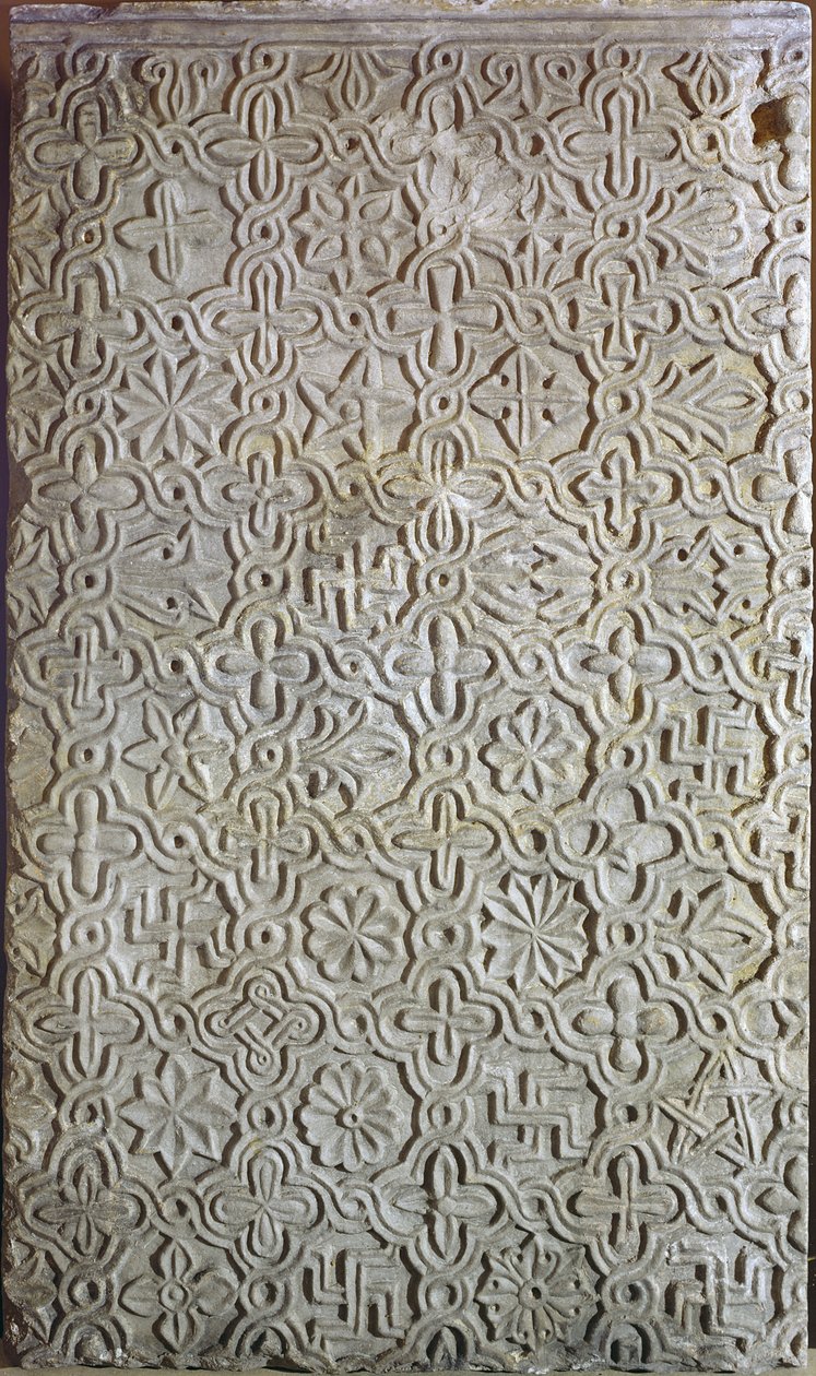 Byzantijnse plaat met kruisvormige decoratie door Unbekannt
