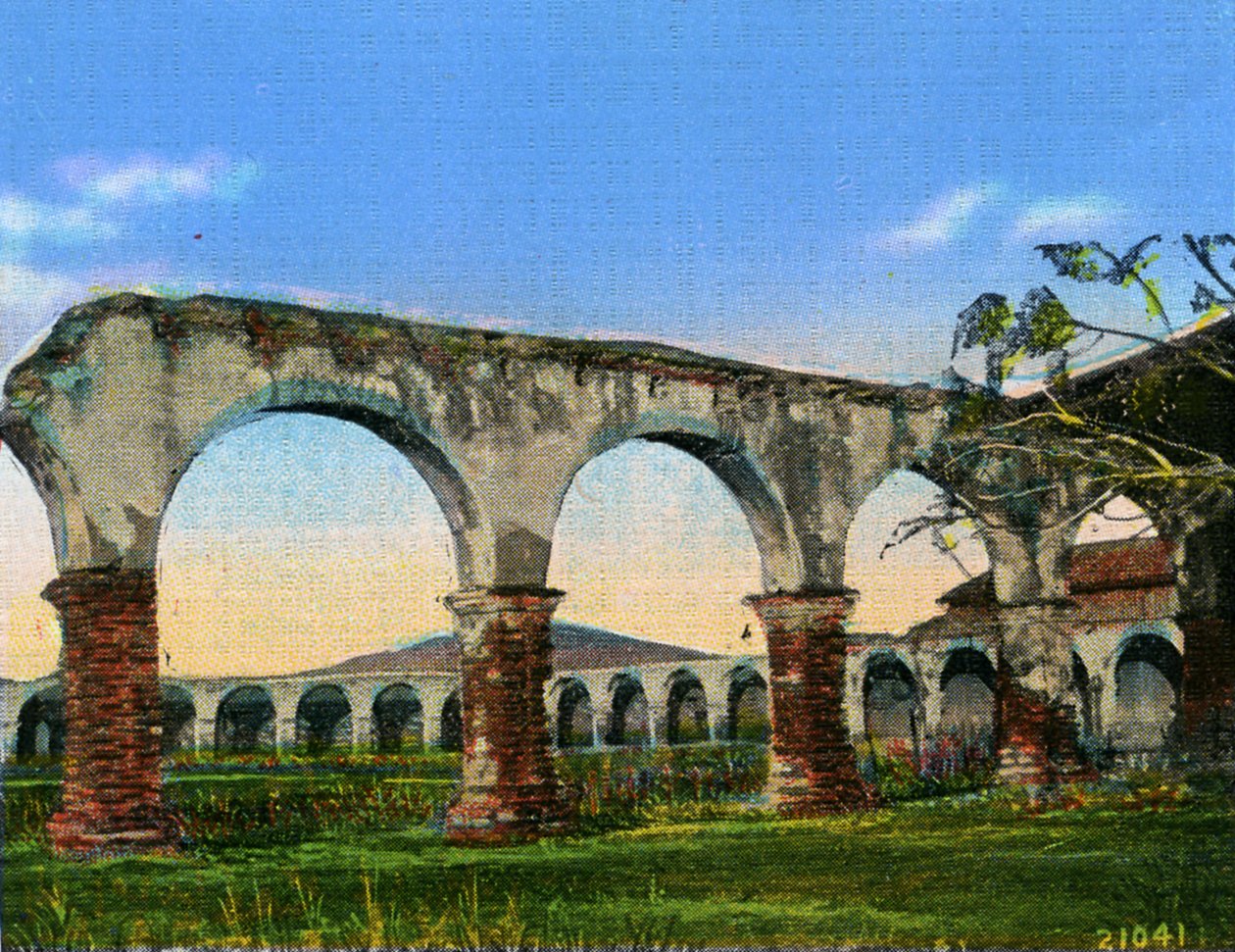 Californië: Bogen van Mission San Juan Capistrano door Unbekannter Künstler