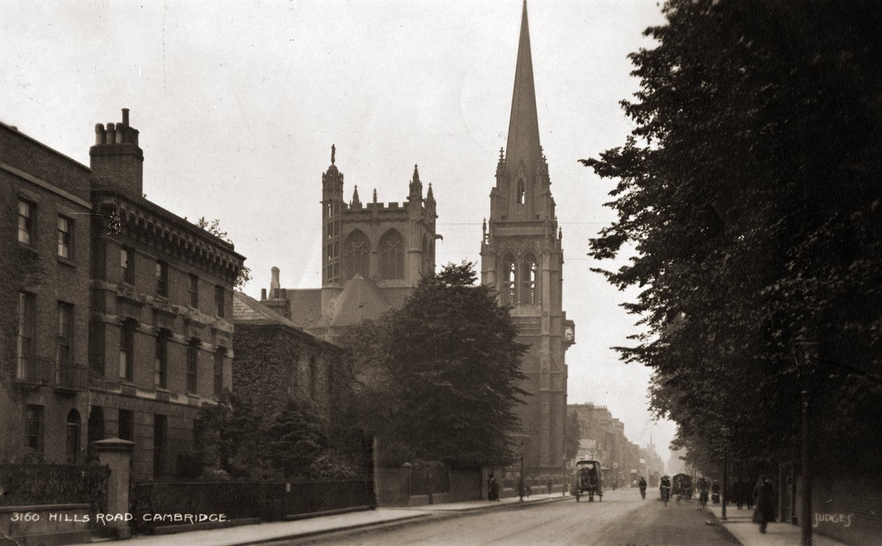 Cambridge - toont Hills Road in het begin van de 1900
