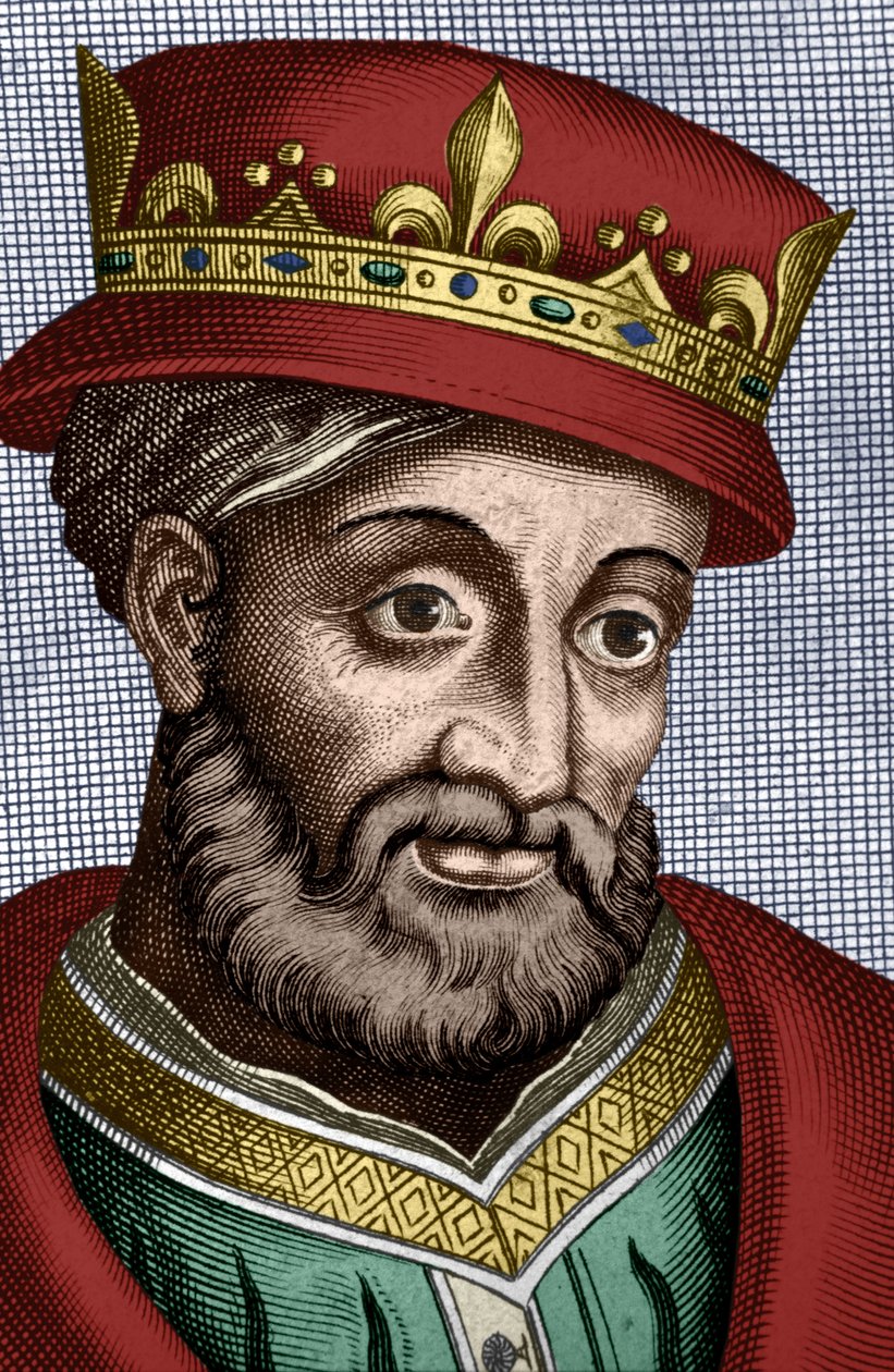 Caribert 1e (521-567) Koning van Parijs in 561-567 (Merovingisch), zoon van Clotaire 1e door Unbekannter Künstler