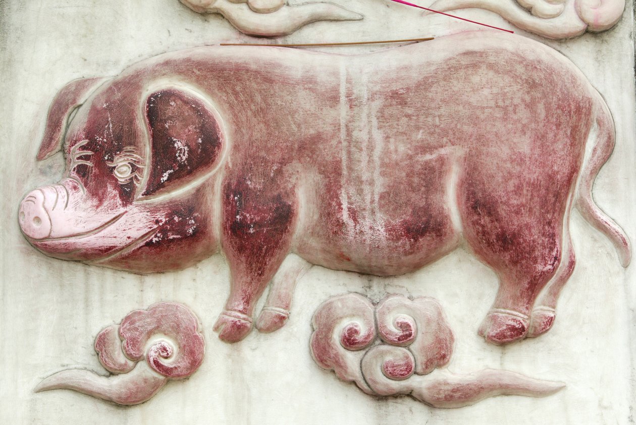 Chinees astrologisch teken. Witte wolkentempel, Peking, China door Unbekannt
