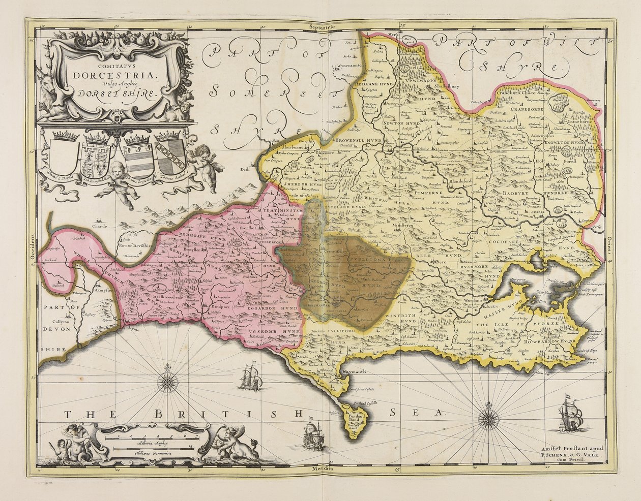 Comitatus Dorcestria vulgo anglice Dorset Shire door Unbekannter Künstler