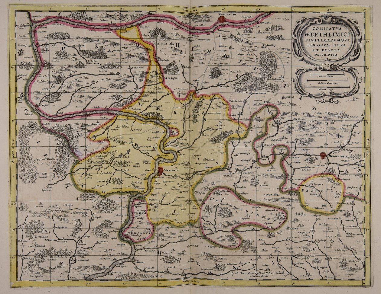 Comitatus Wertheimici finitimarumque regionum noua et exacta descriptio door Unbekannter Künstler