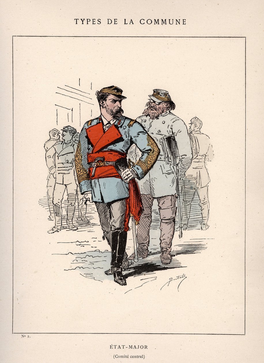 Commune van Parijs: kostuum van ÉTAT-MAJOR (État major) in 