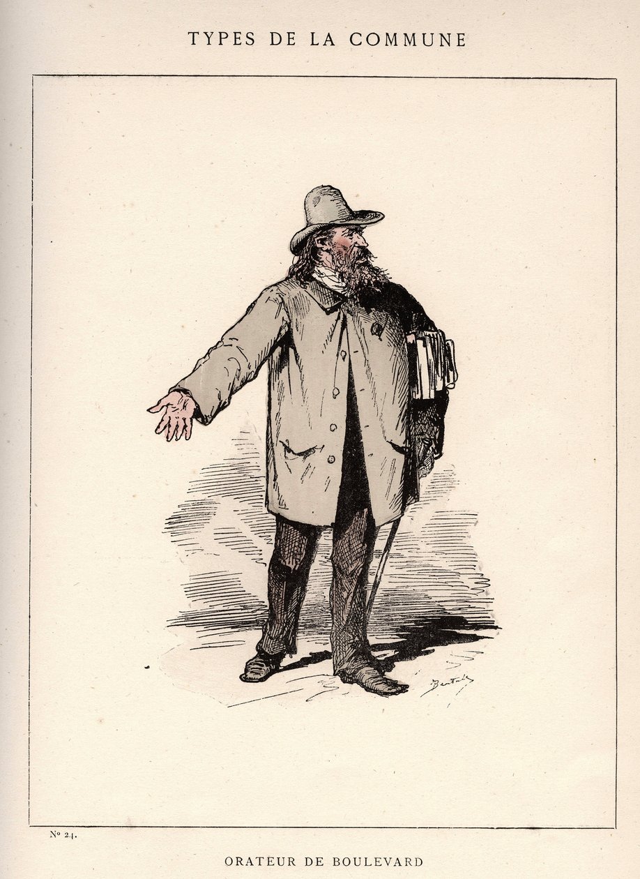 Commune van Parijs: kostuum van ORANER DE Boulevard (24) in 