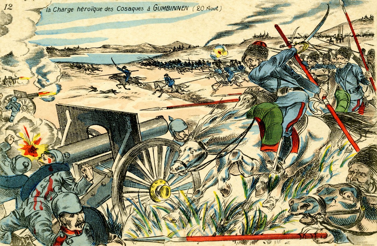 Kozakkenaanval bij Gumbinnen, 20 augustus 1914 door Unbekannter Künstler