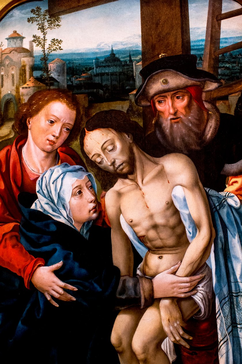 Afdaling van het kruis, toegeschreven aan Peter Coeck van Aelst door Unbekannt