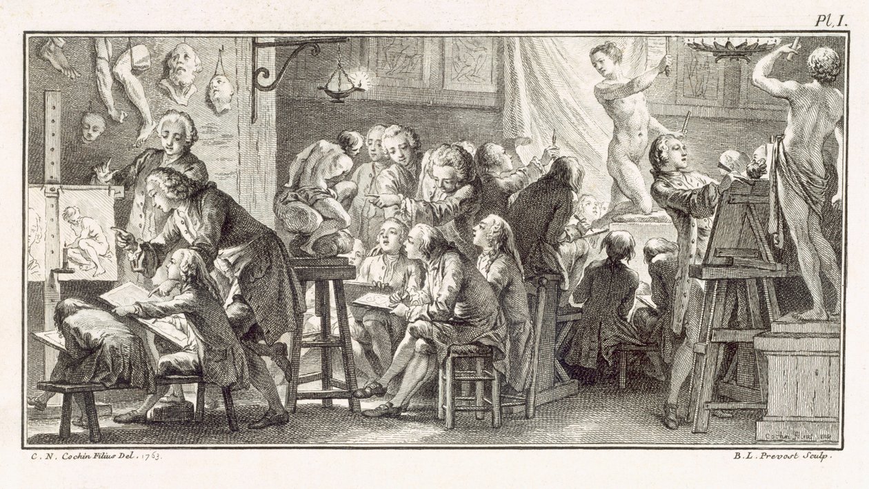 Tekenklas, illustratie uit 