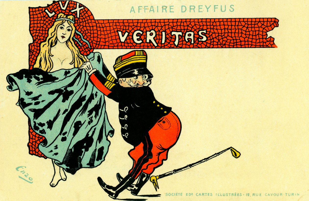 Dreyfus-affaire - cartoon door Unbekannter Künstler