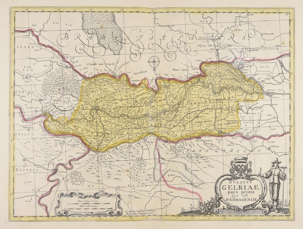 Ducatus Gelriae pars prima quae est Neomagensis auctore Bartholdo Wicheringe. door Unbekannter Künstler