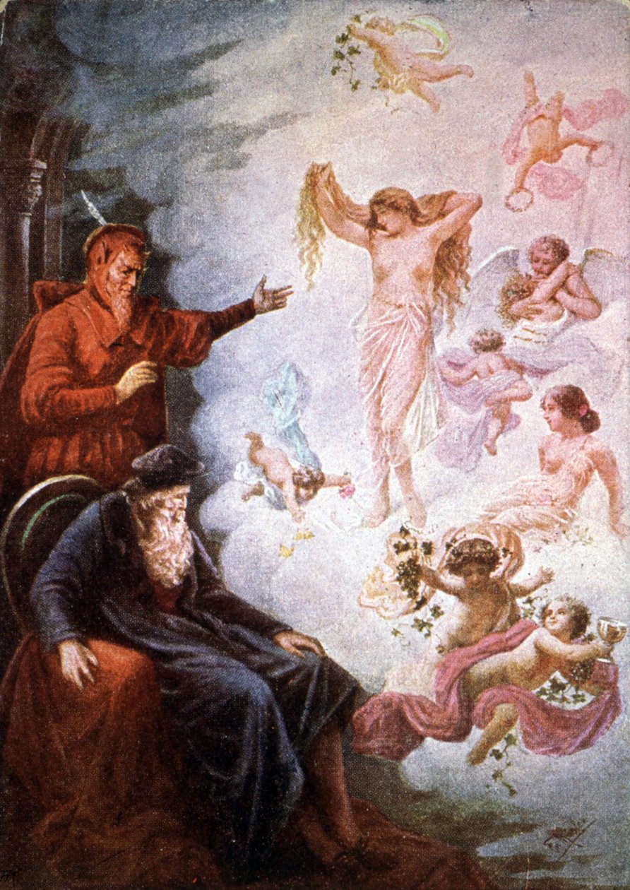 Faust en Mephistopheles door Unbekannter Künstler