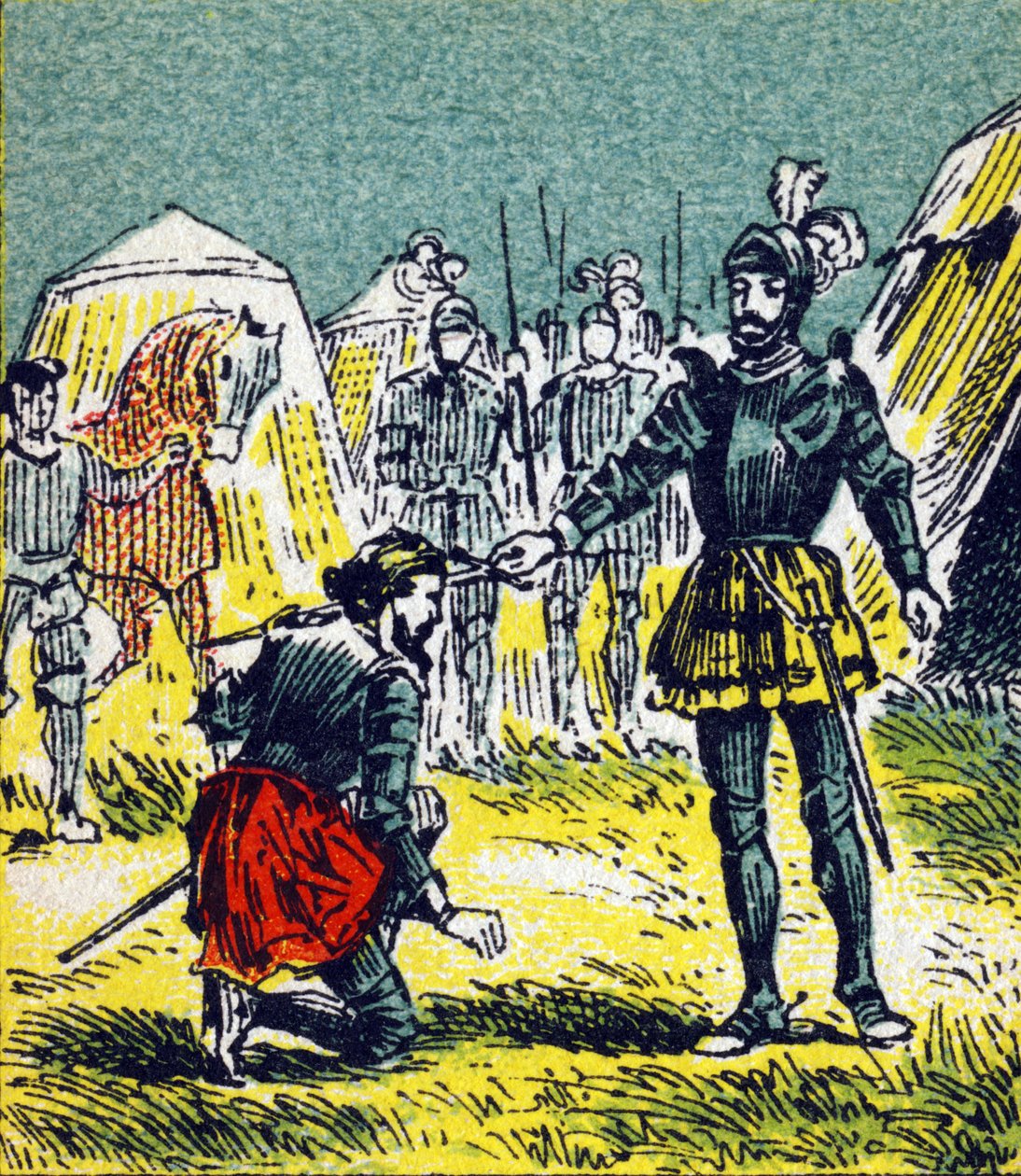 Francois I ridderwapen door Bayard op 15 september door Unbekannt