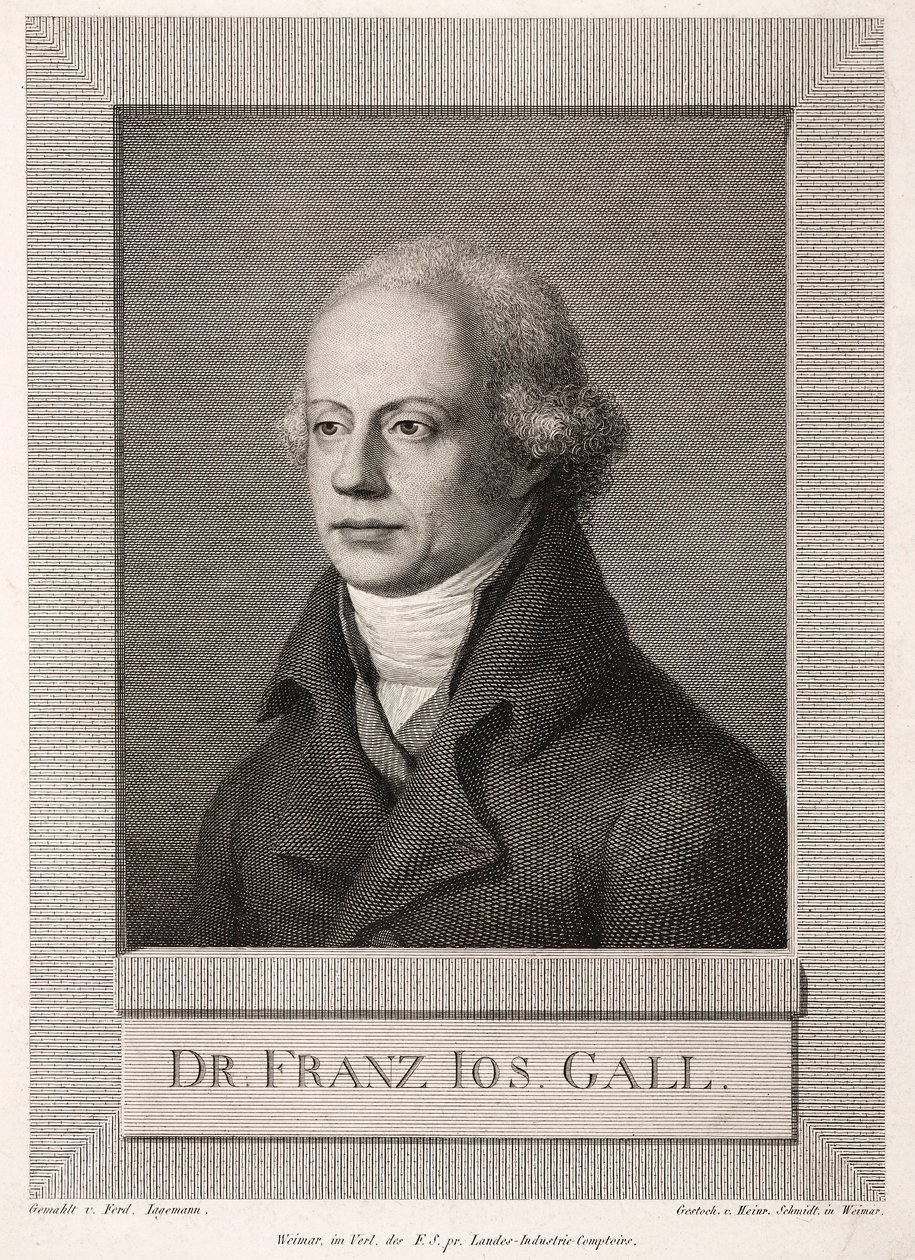 Franz Joseph Gall, Duitse anatoom en frenoloog, ca. 1800 door Unbekannt