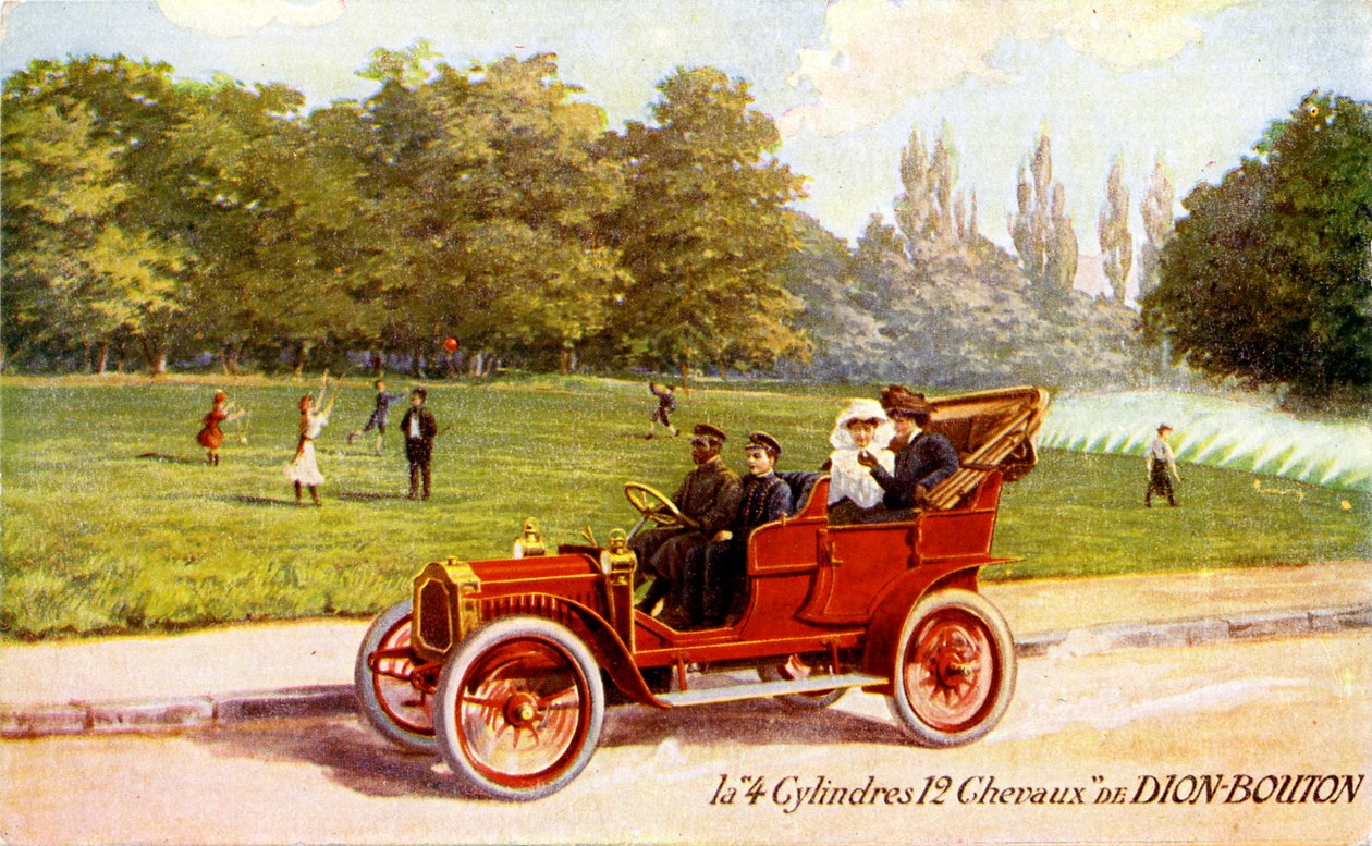 Franse advertentie voor De Dion-Bouton auto, c. 1904 door Unbekannter Künstler