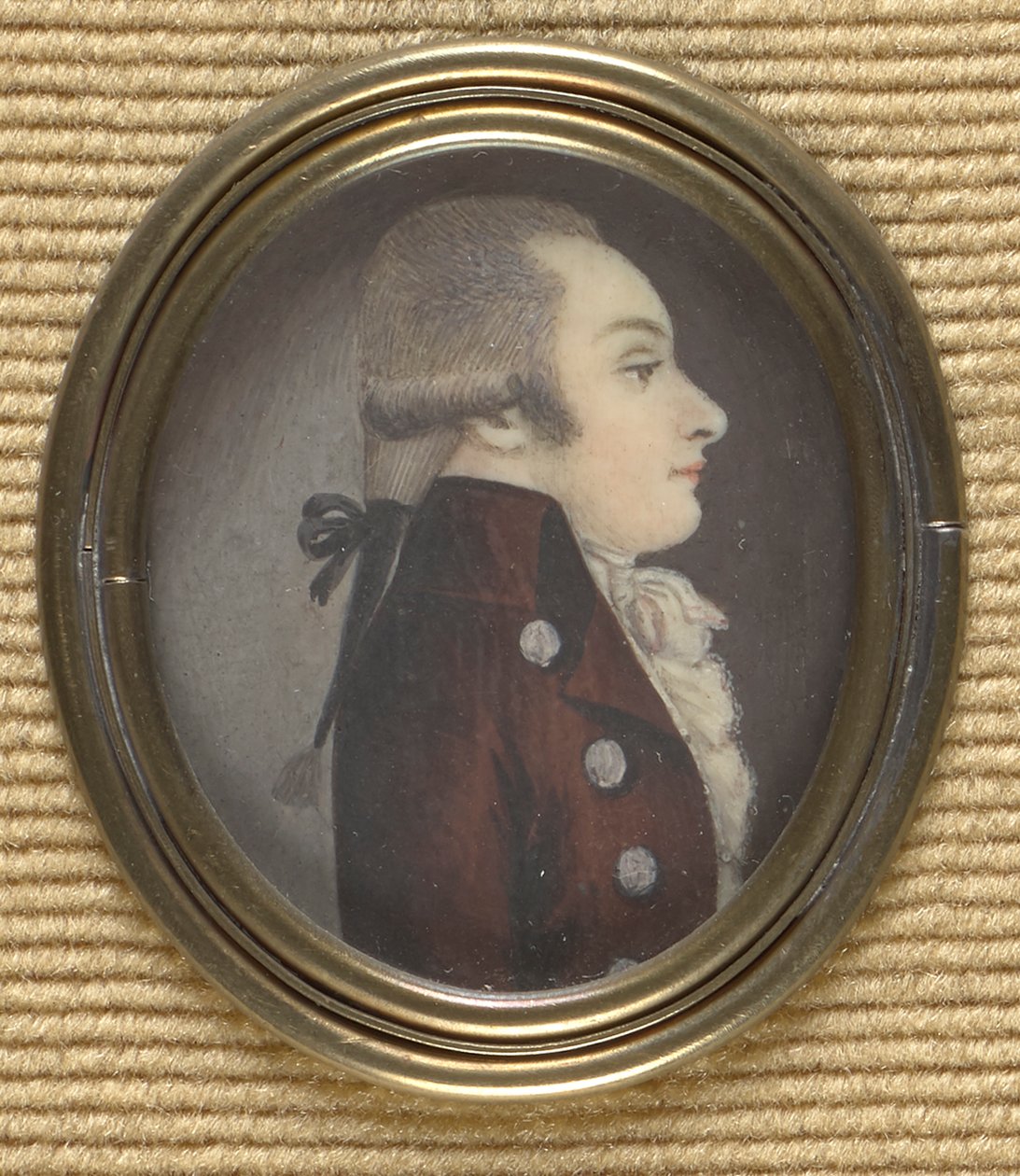 Man in profiel (Wolfgang Amadeus Mozart?) door Unbekannter Künstler