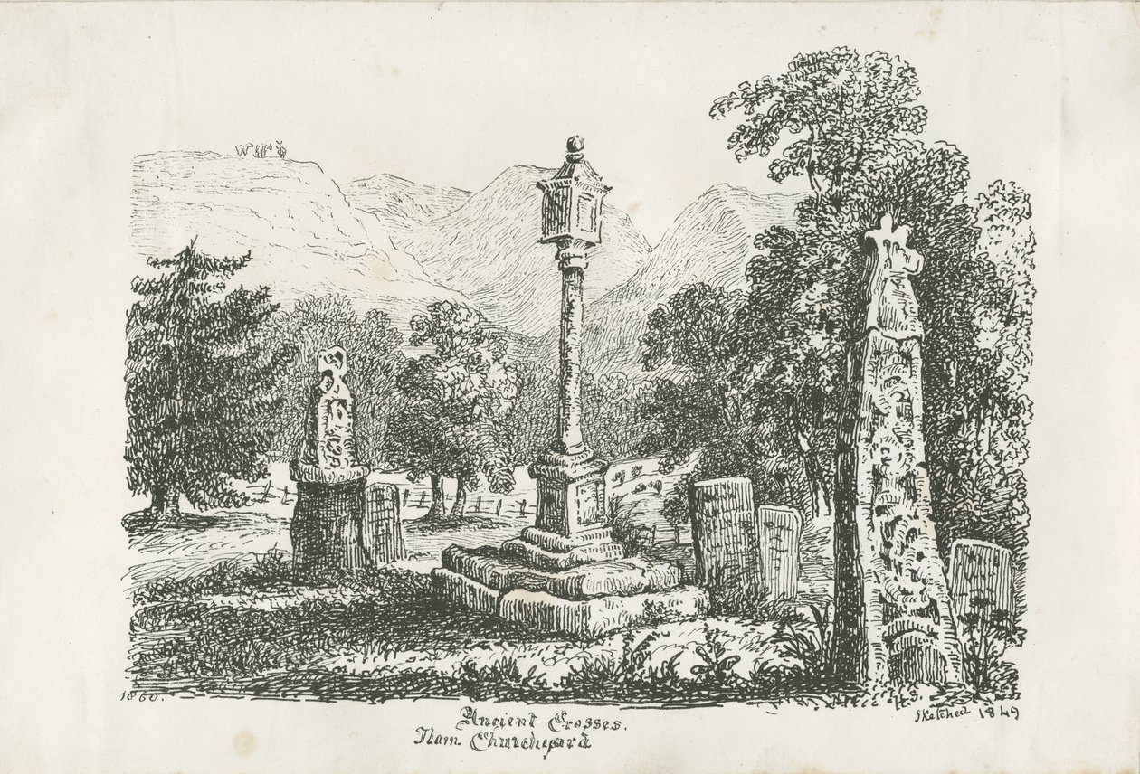 Ilam Kerk - Oude Kruisen: lithografie door Unbekannt
