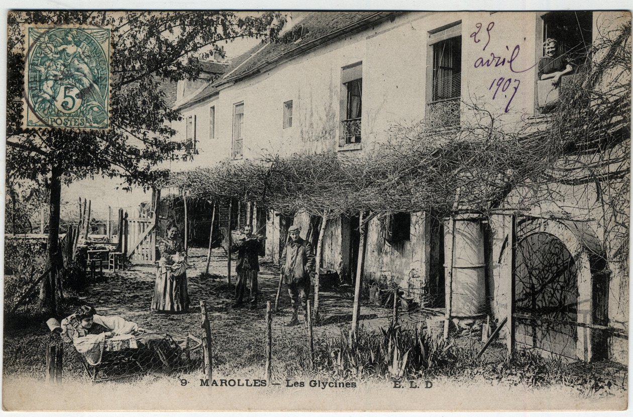 Ile de France, Val de Marne (94), Marolles en Brie: Les Glycines - Ansichtkaart gedateerd 1907 door Unknown