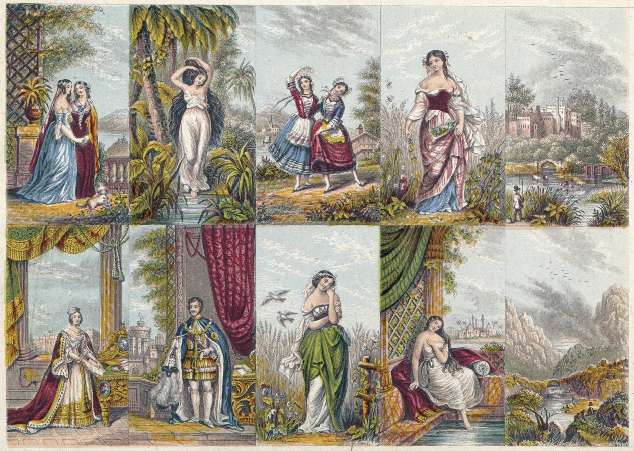 Illustraties gedateerd 1851 door Unbekannter Künstler
