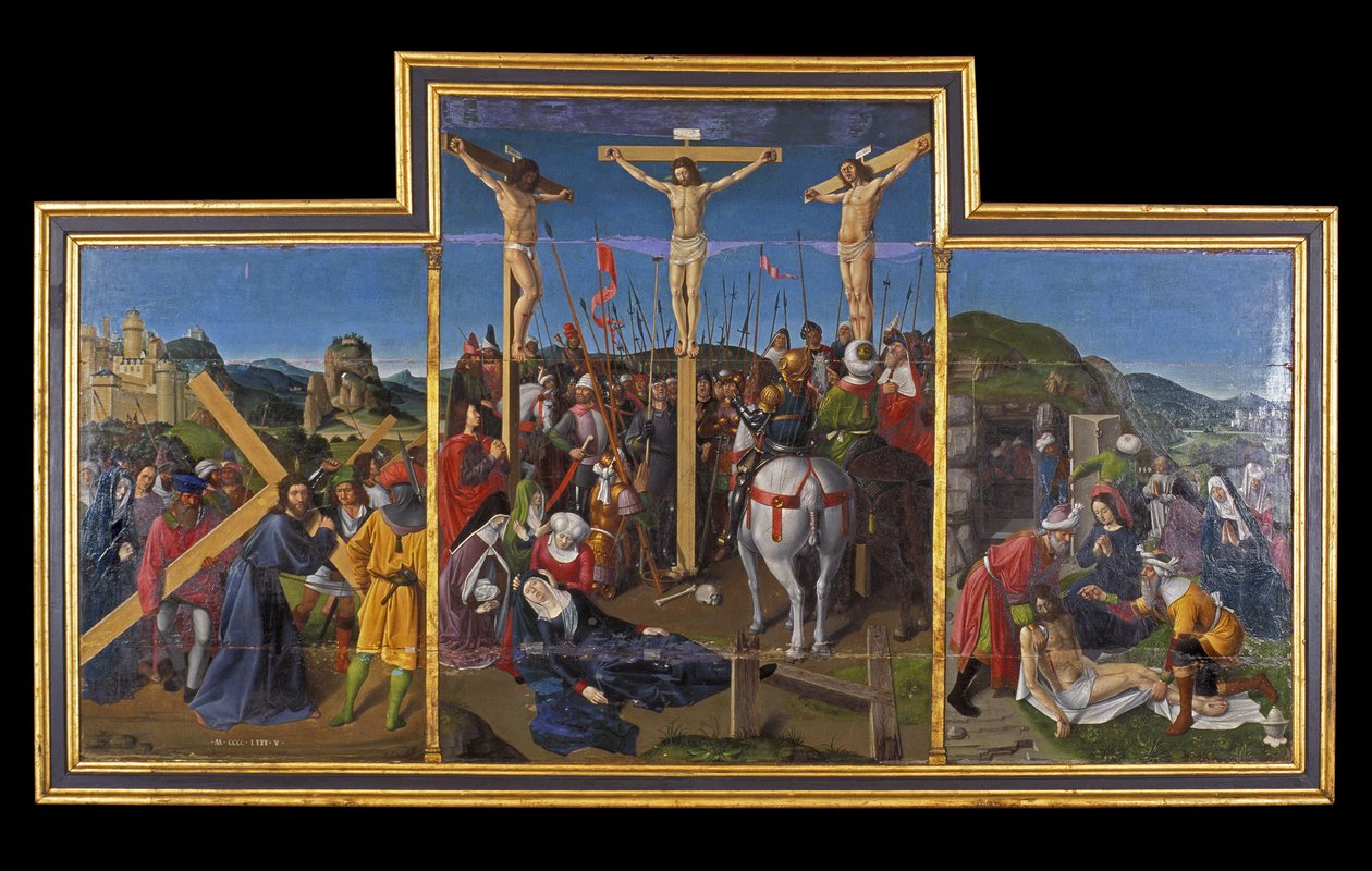 Indre & Loire N* 173 - Kasteel van Loches - Het altaarstuk van de kruisiging - School van Jean Fouquet - 1485 door Unbekannt