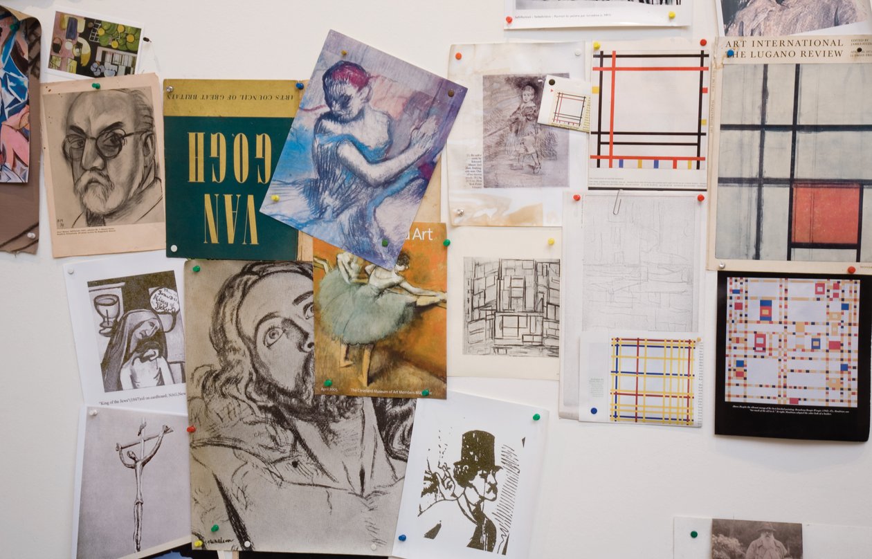 Interieur van het huis en atelier van R. B. Kitaj, Los Angeles, VS, 2007 door Unbekannt