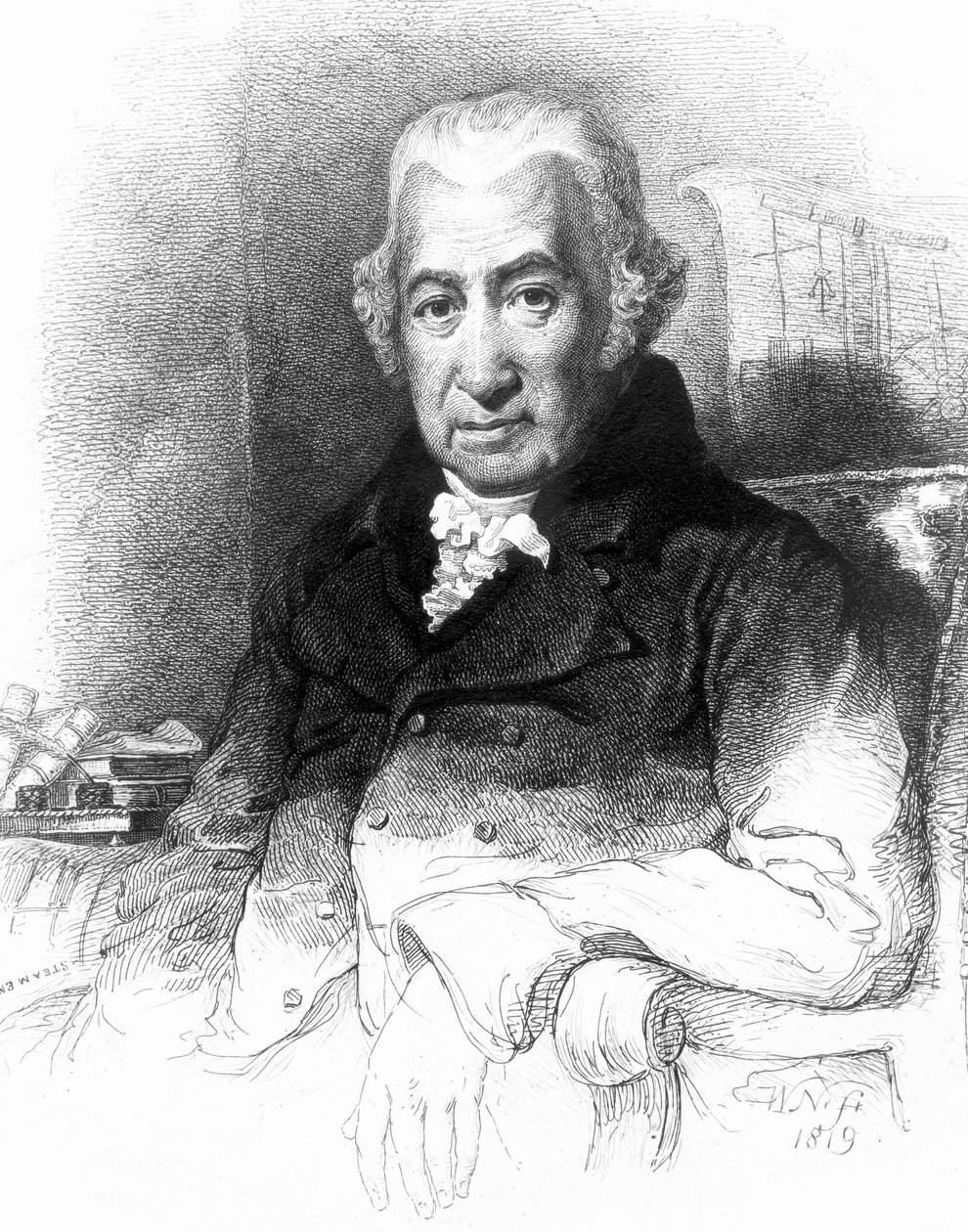 James Watt, Schotse ingenieur, begin 19e eeuw door Unbekannt