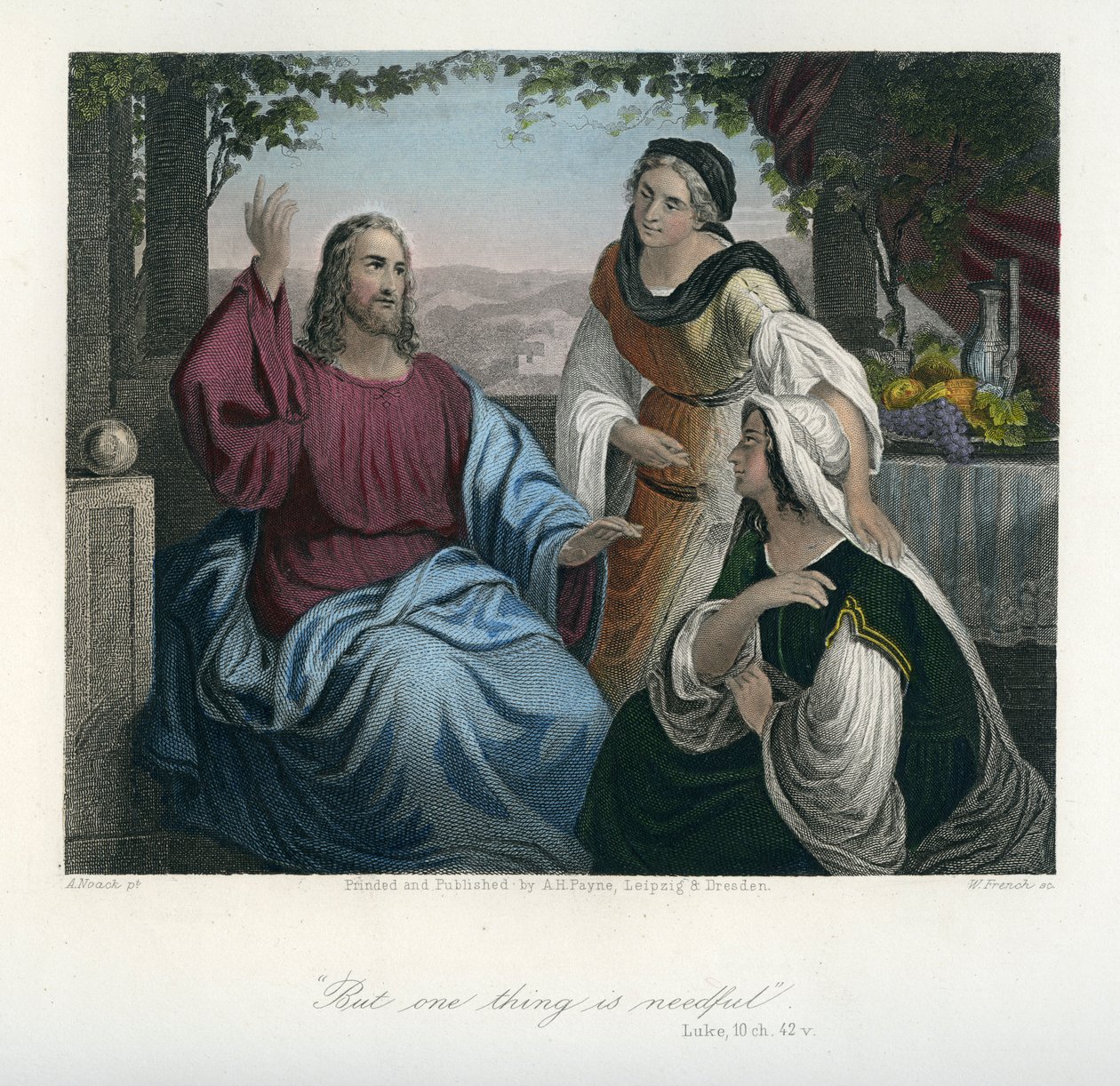 Jezus in het huis van Maria en Martha - Bijbel, Nieuwe Testament door Unbekannter Künstler